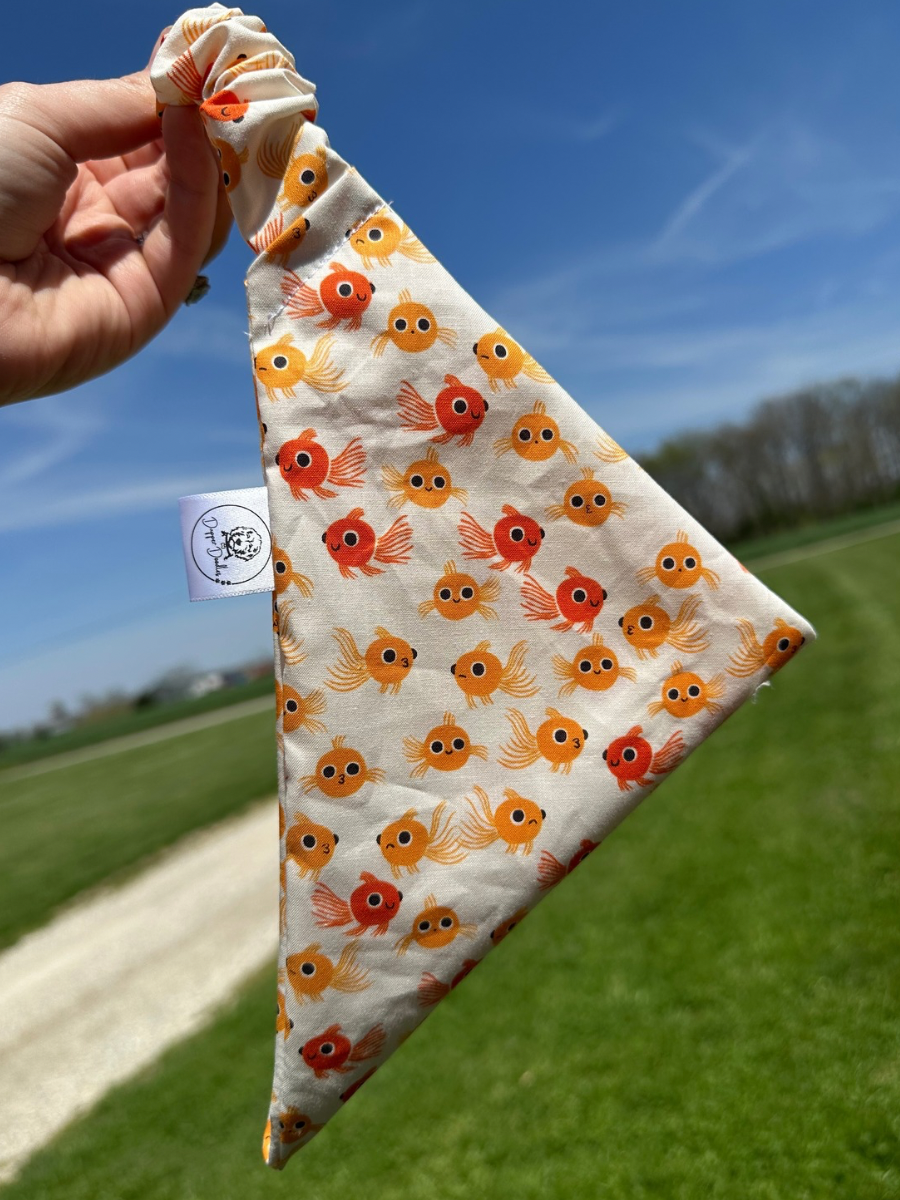 Goldfish Scrunchie Bandana
