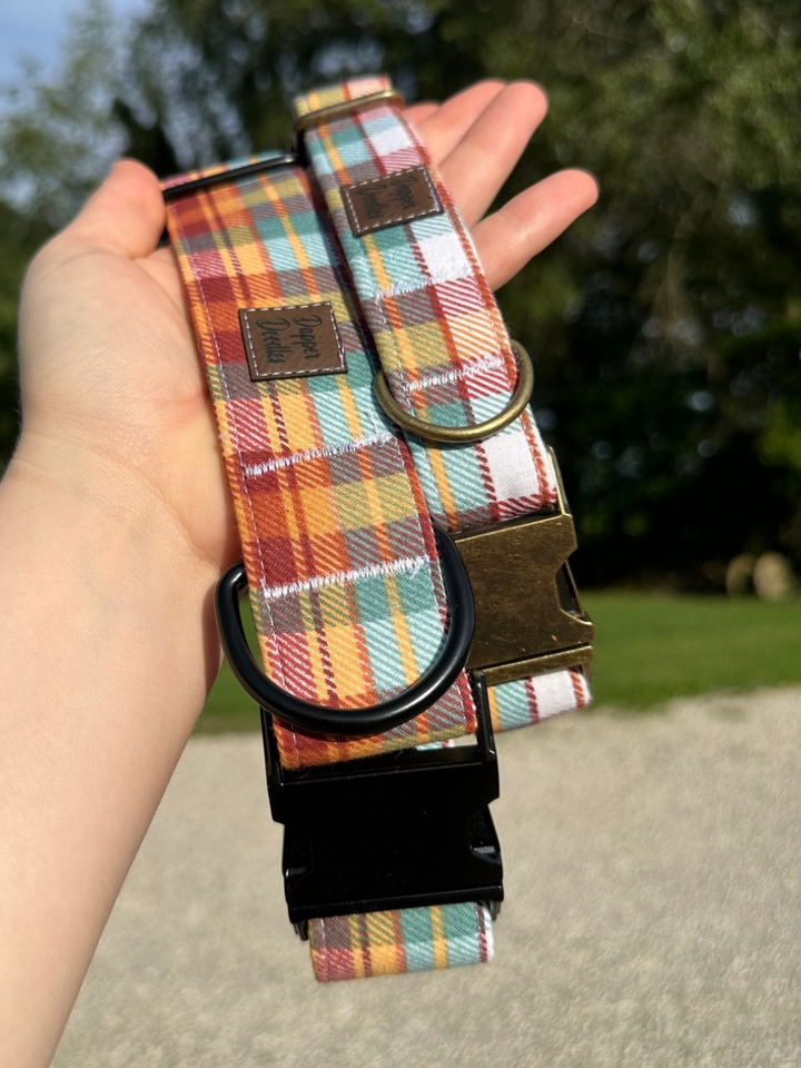Harvest Plaid Dog Collar