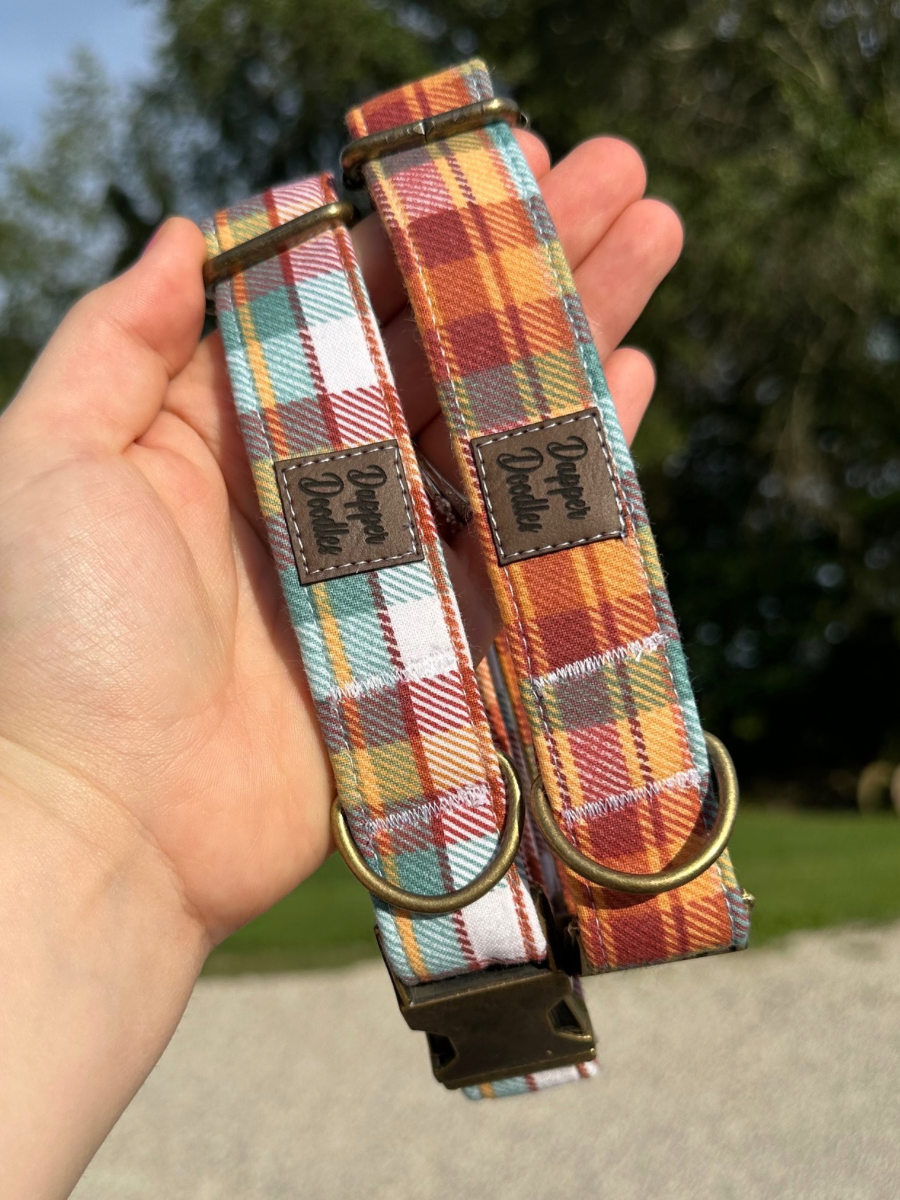 Harvest Plaid Dog Collar