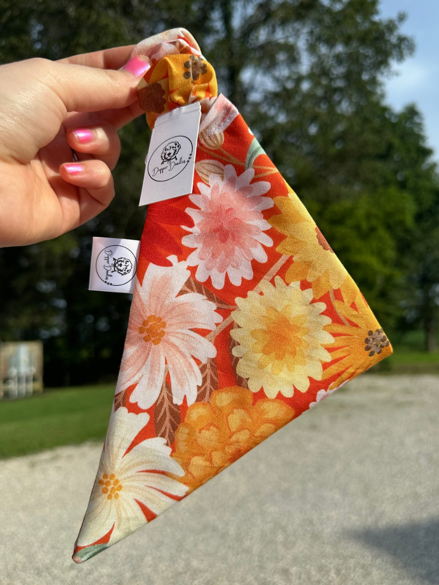 Harvest Floral Scrunchie Bandana