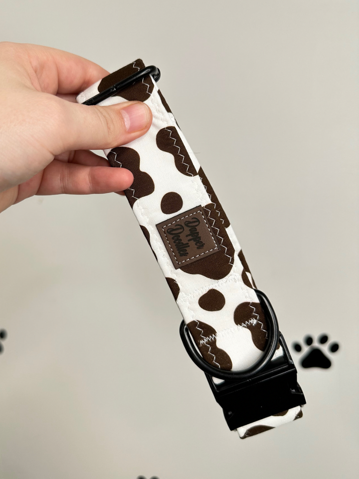 Brown Cow Dog Collar