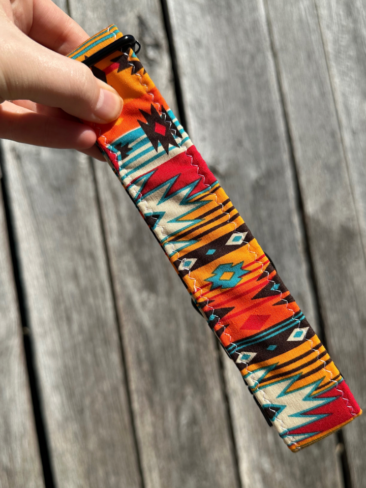 Orange Aztec Dog Collar