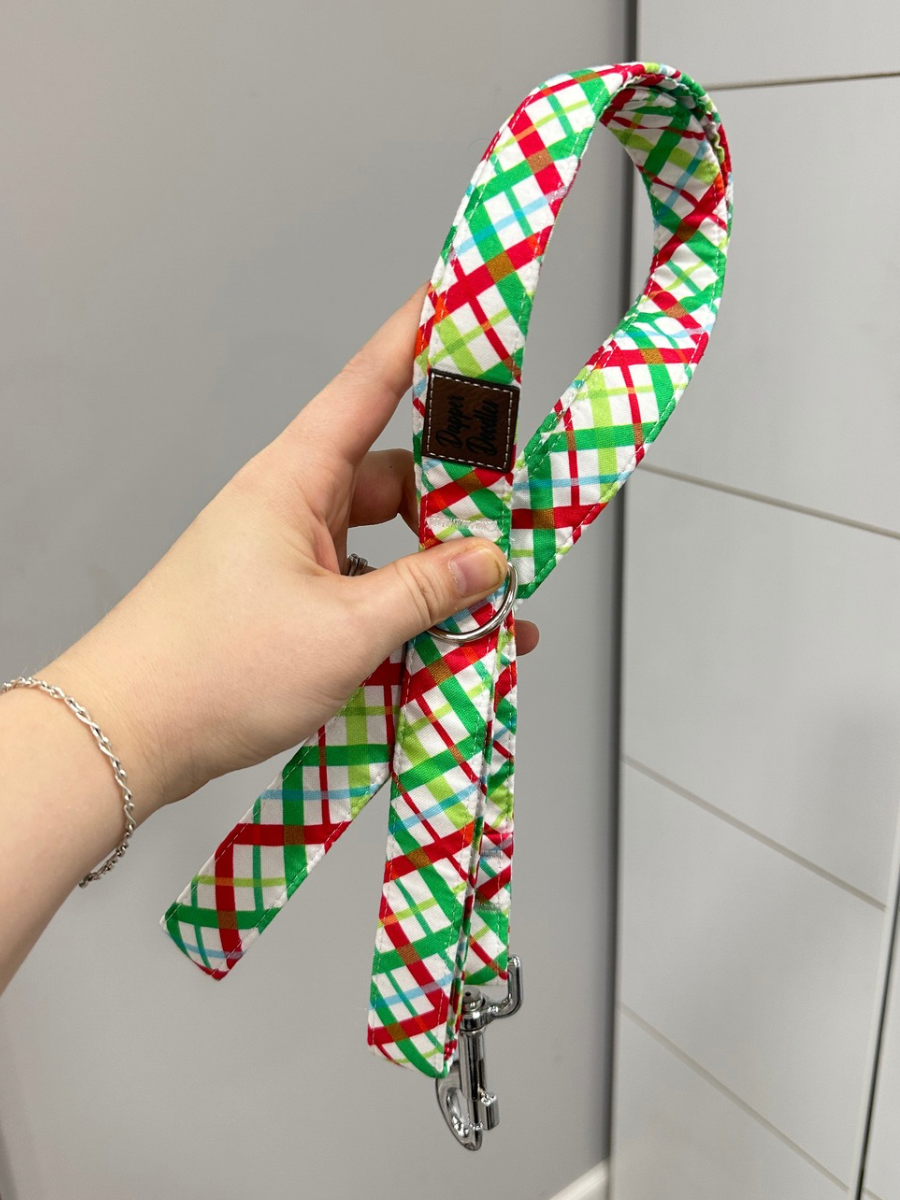 Grinchy Plaid Leash