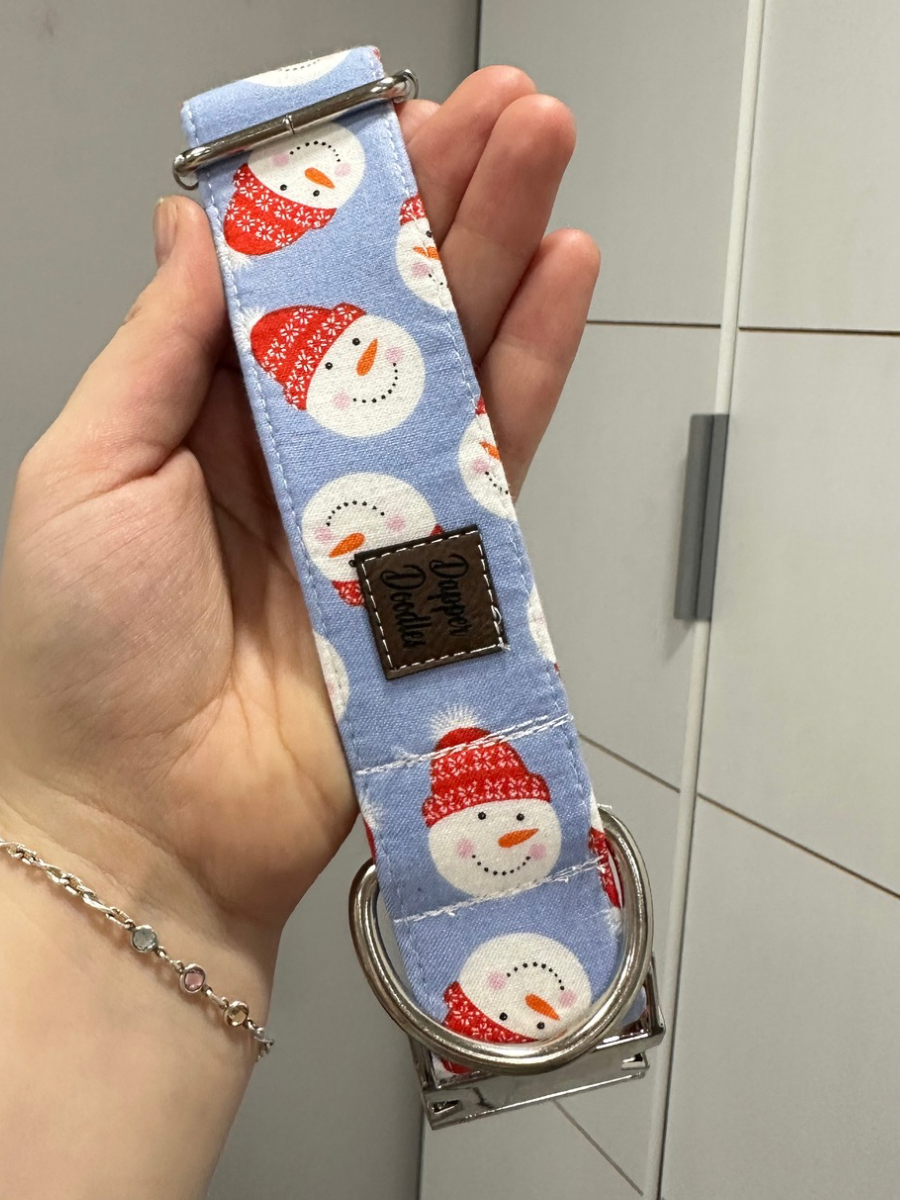 Snowman Heads Dog Collar
