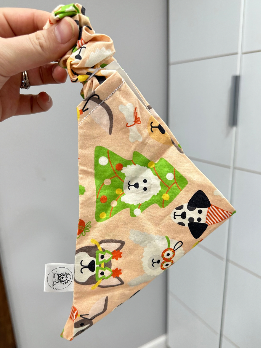 Festive Pup Scrunchie Bandana