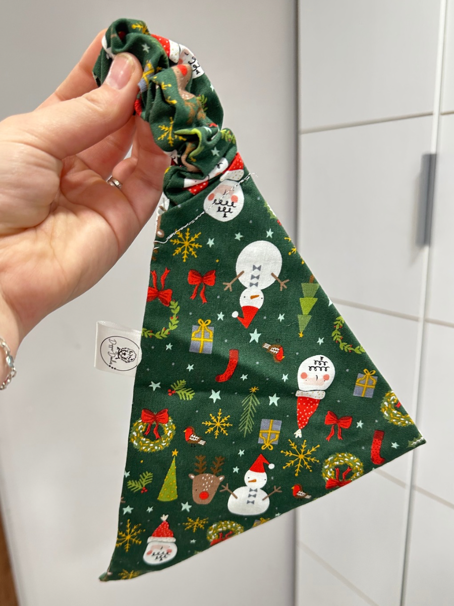 Jolly Christmas Scrunchie Bandana