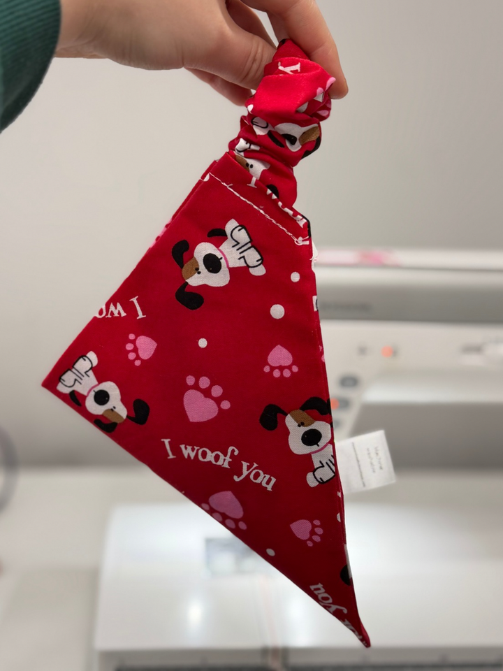 I Woof You Scrunchie Bandana