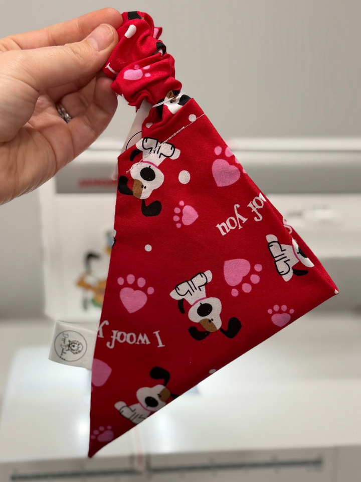 I Woof You Scrunchie Bandana