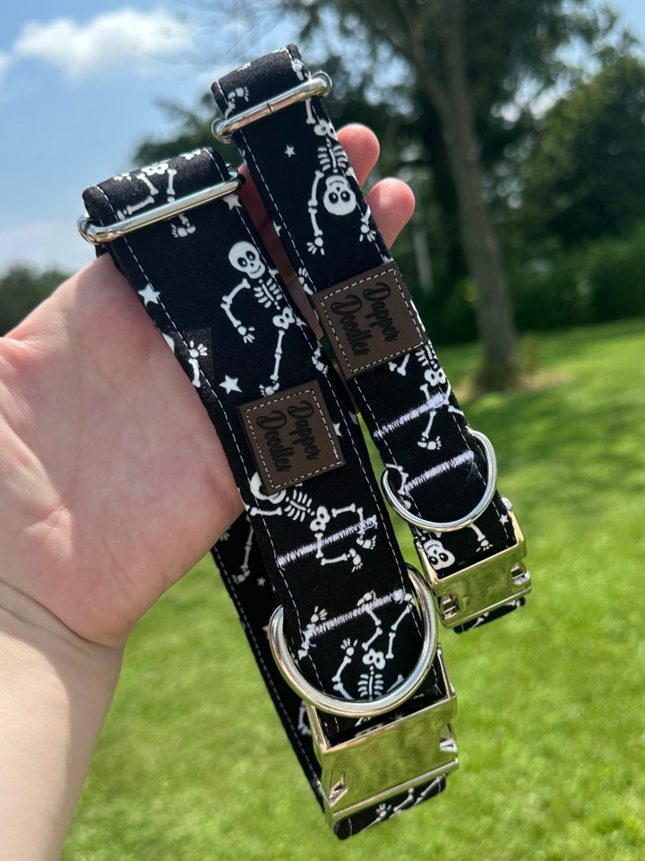 Dancing Skeleton Glow in the Dark Dog Collar