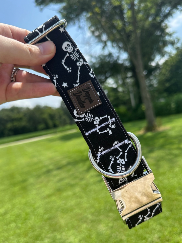 Dancing Skeleton Glow in the Dark Dog Collar