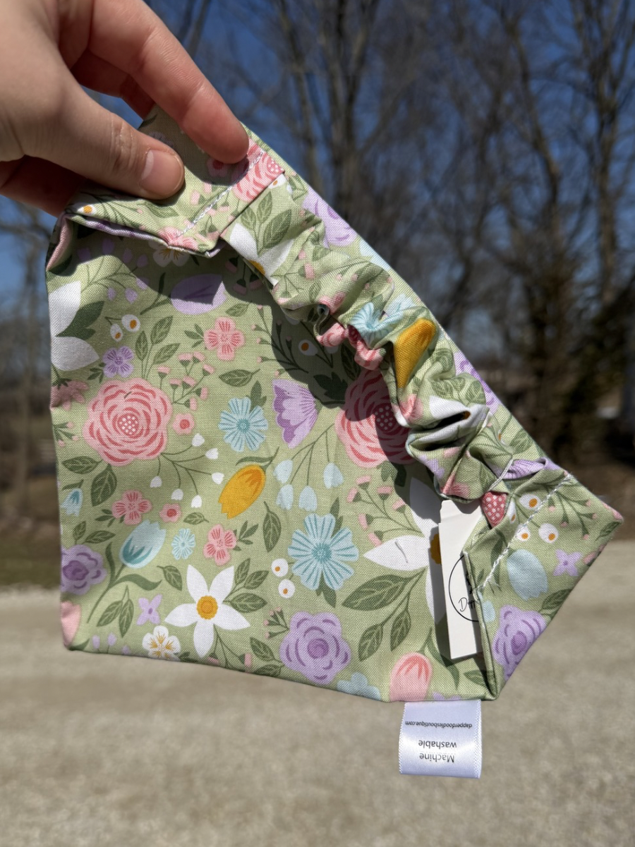 Spring Garden Scrunchie Bandana