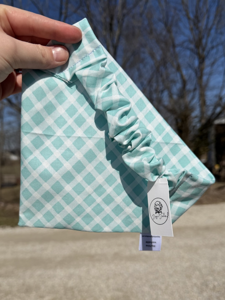 Ocean Blue Scrunchie Bandana