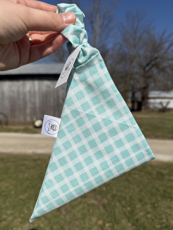 Ocean Blue Scrunchie Bandana