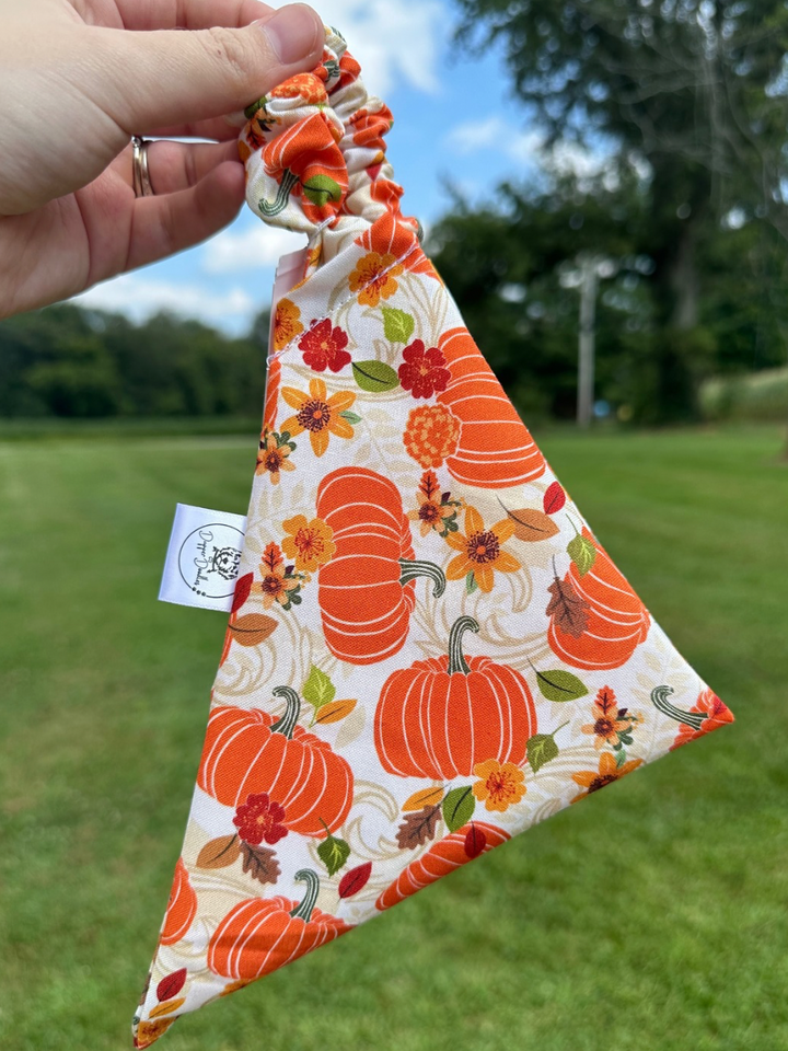 Pumpkin Patch Scrunchie Bandana