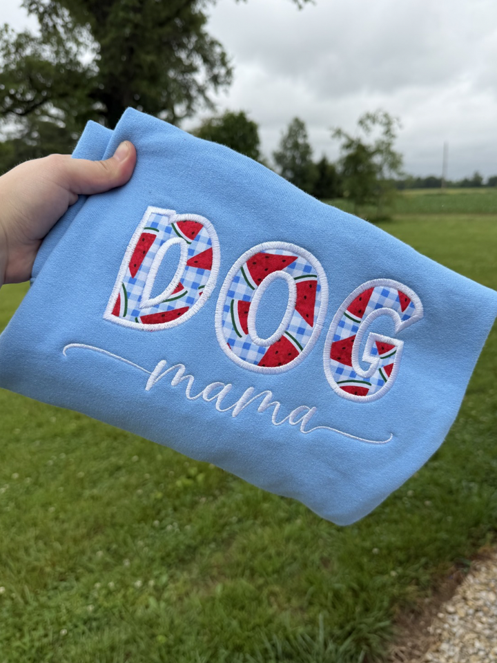 Melon Picnic Blue Crewneck