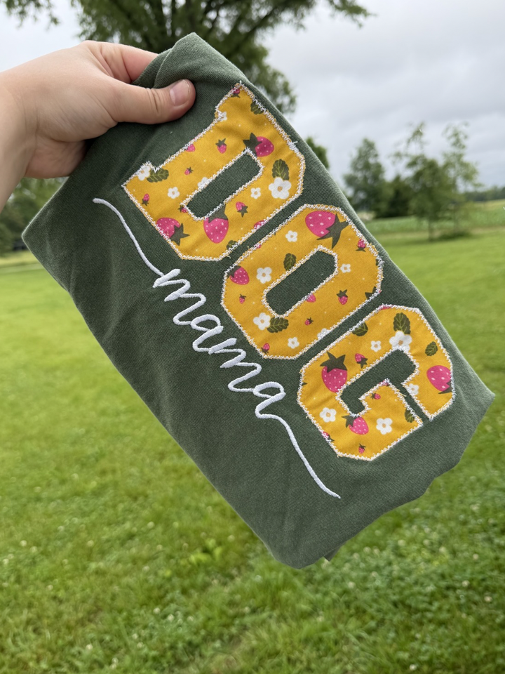 Dog Mama Strawberry Cute Tee