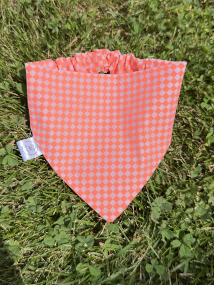 Orange Neon Scrunchie Bandana