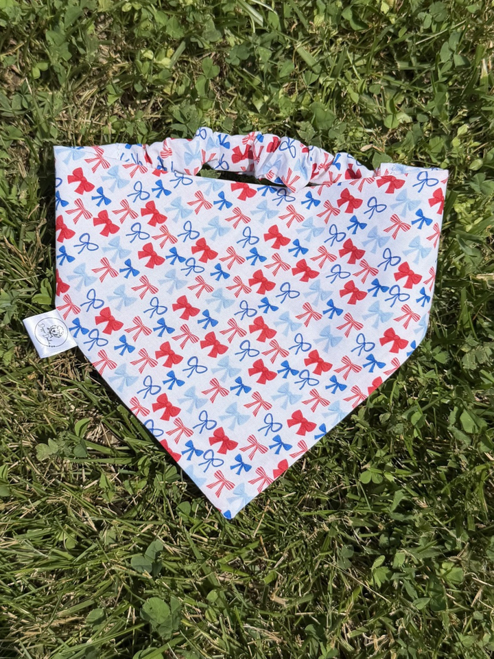 Red, White, &amp; Cute Scrunchie Bandana
