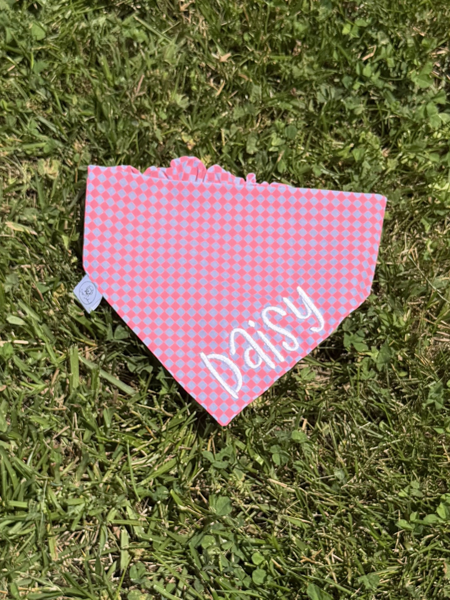 Pink Neon Scrunchie Bandana
