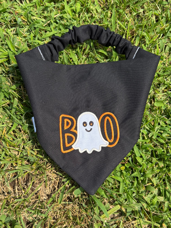 PREORDER: Boo Embroidered Dog Bandana