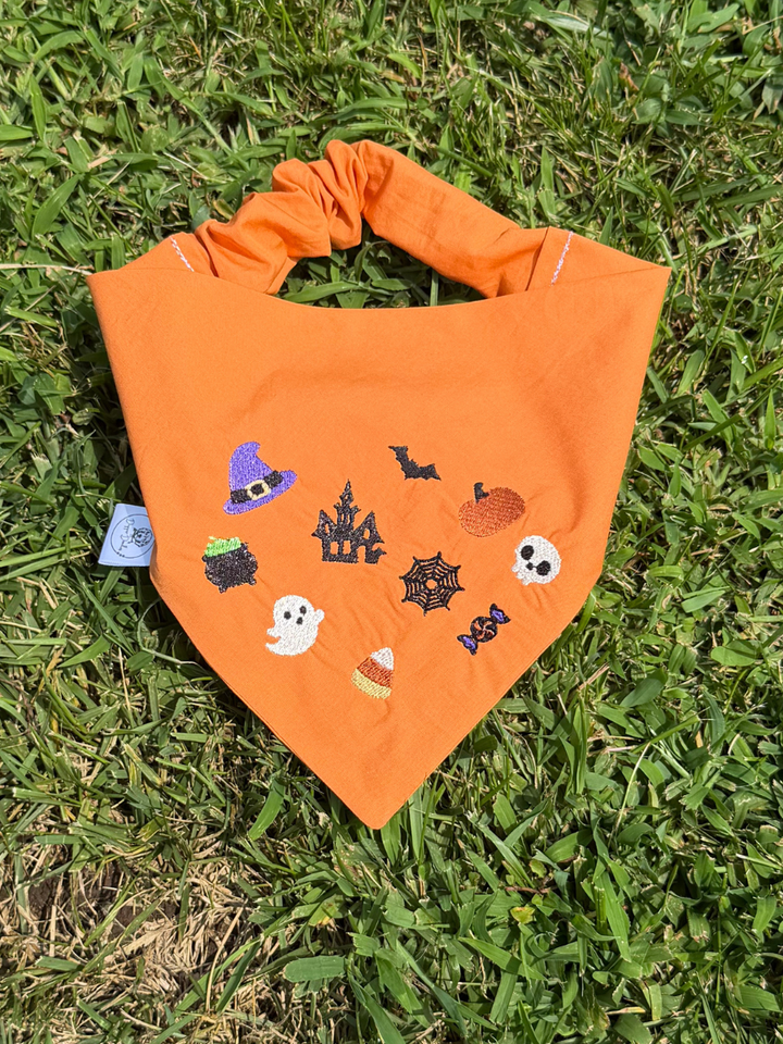 PREORDER: Halloween Special Embroidered Dog Bandana