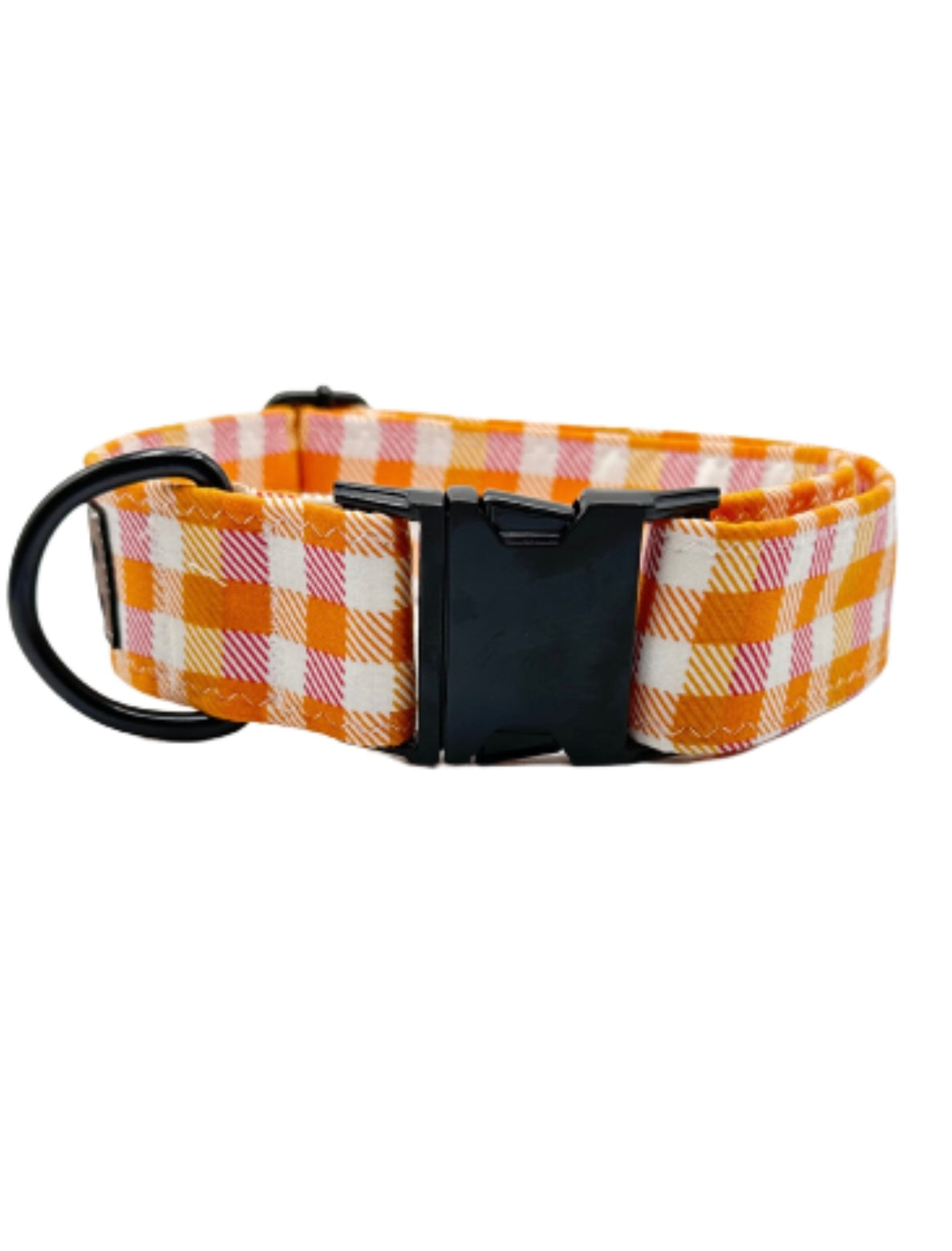 Pumpkin Plaid Dog Collar