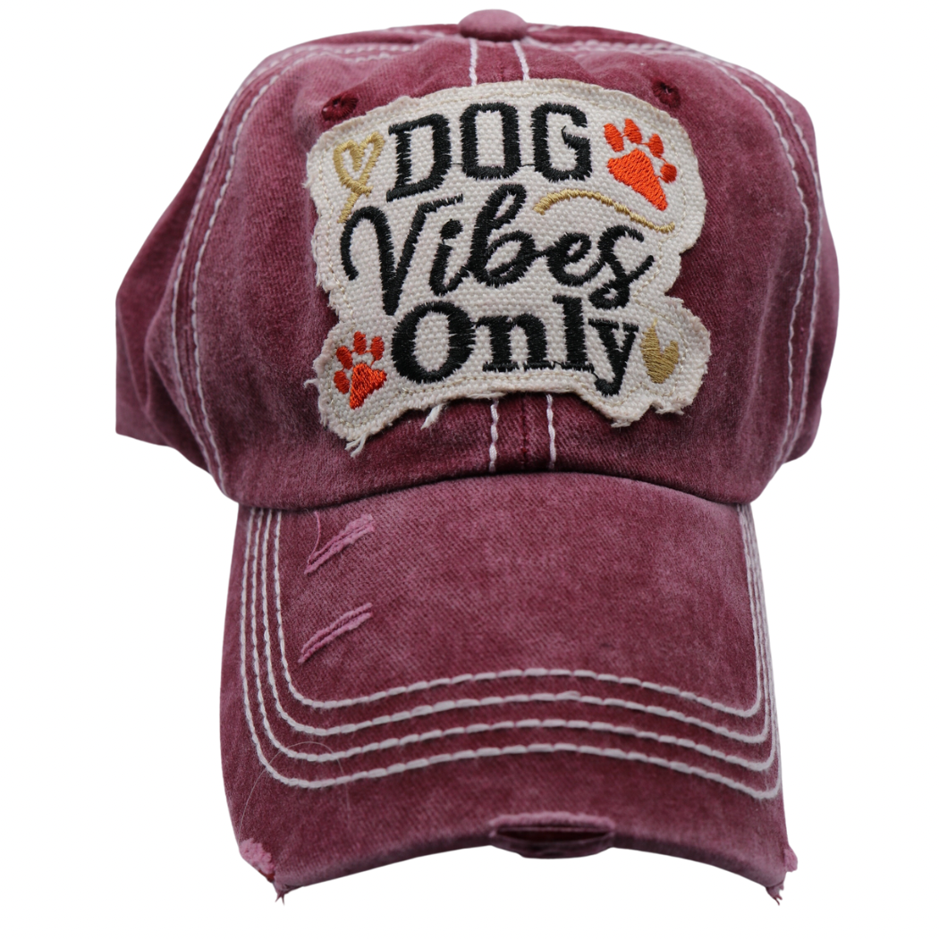 Dog Vibes Hat - Burgundy