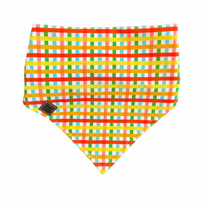 Bright Colorful Plaid Scrunchie Bandana